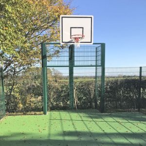 Basketball court fencing